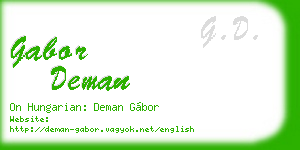 gabor deman business card
